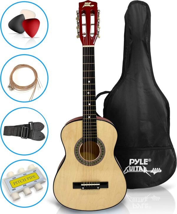81SIRtfM6PL._AC_SL1500_ Pyle PGAKT30 Acoustic Guitar Beginner Kit Review Perfect for Kids and New Players
