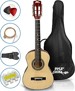 81SIRtfM6PL.__AC_SX300_SY300_QL70_FMwebp_ Pyle PGAKT30 Acoustic Guitar Beginner Kit Review Perfect for Kids and New Players