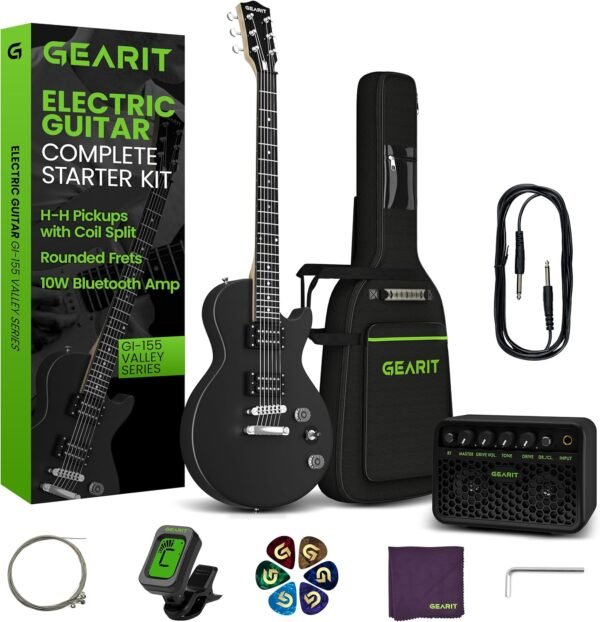 81WtKNBzvcL._AC_SL1500_ GEARit GI-155 Valley Series Electric Guitar Review Starter Kit for Beginners
