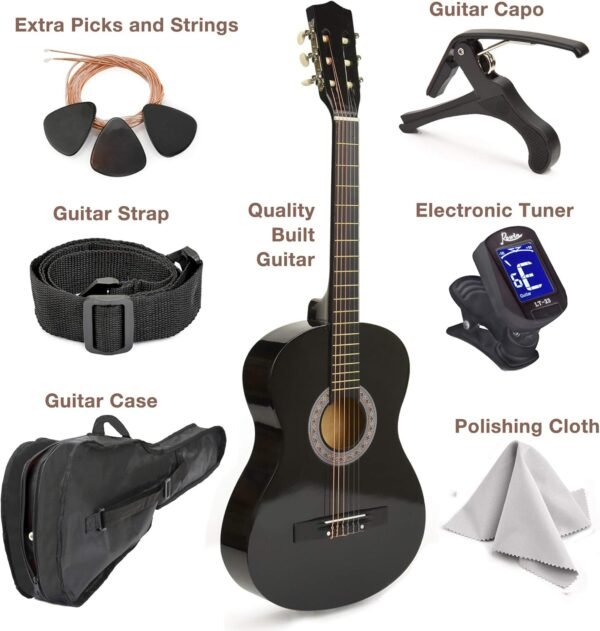81YydBAjkCL._AC_SL1500_ Master Play Left Handed Wood Guitar 38 Inch Review for Beginners and Kids
