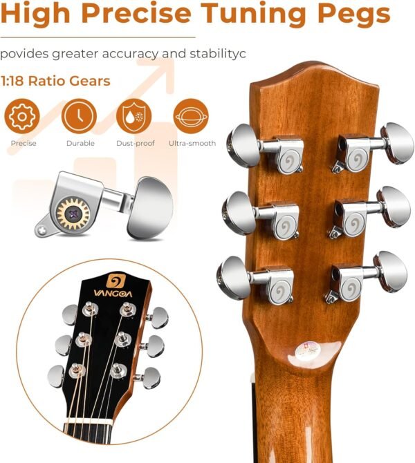 81ajZp3kYIL._AC_SL1500_ Vangoa 3/4 Acoustic Guitar Review Best Beginner Kit with Spruce Top and Accessories