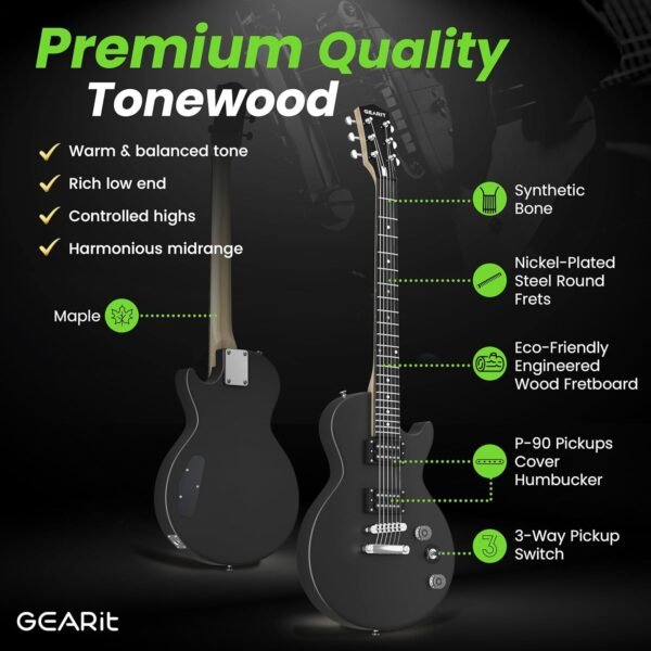81f-UrKrR-L._AC_SL1500_ GEARit GI-155 Valley Series Electric Guitar Review Starter Kit for Beginners