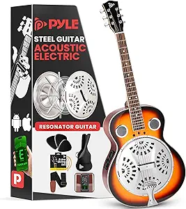 Pyle Acoustic Electric Guitar PGA500BR review exploring sound, design, and beginner-friendly features