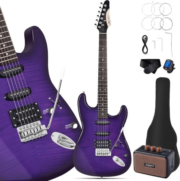 81t3uPNfuvL._AC_SL1500_ Leo Jaymz 39" Electric Guitar Starter Kit Review with SSH Pickup and 5W Amp