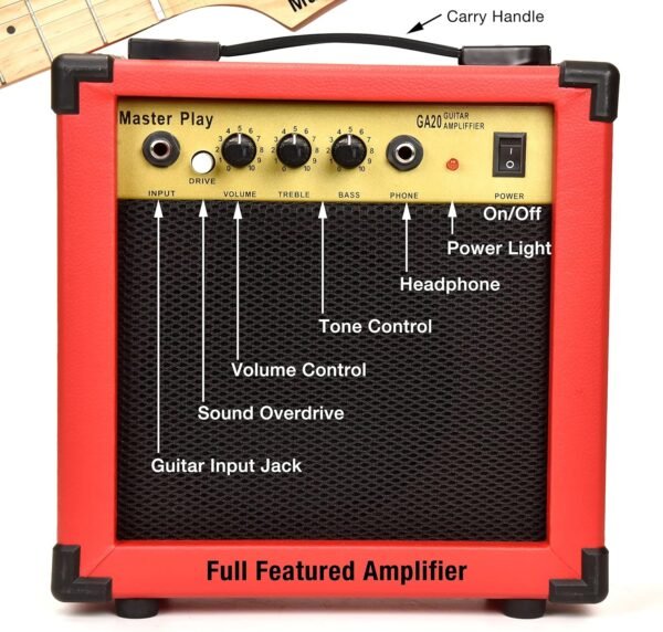 91wQCcxh5wL._AC_SL1500_ Review of Master Play 30 Inch Electric Guitar Starter Kit for Beginners